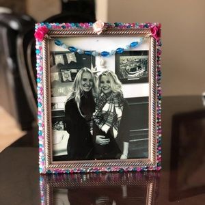 Rose Gold, Aqua and Hot Pink Jeweled Frame